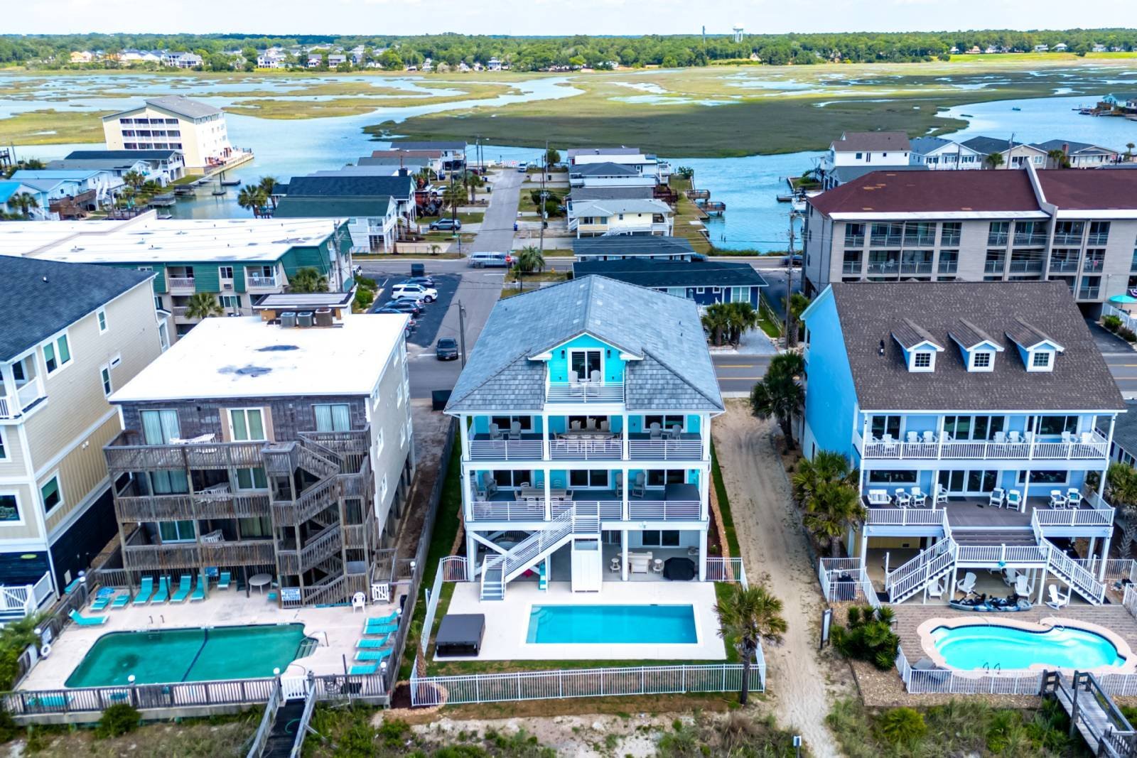 Aerial view over Cherry Grove