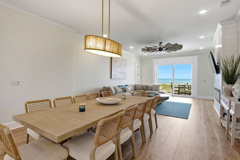 The dining area